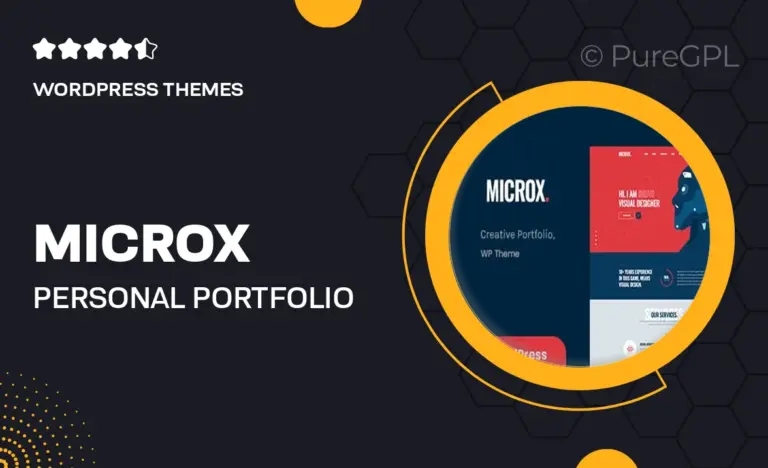 microx personal portfolio wordpress theme rtl