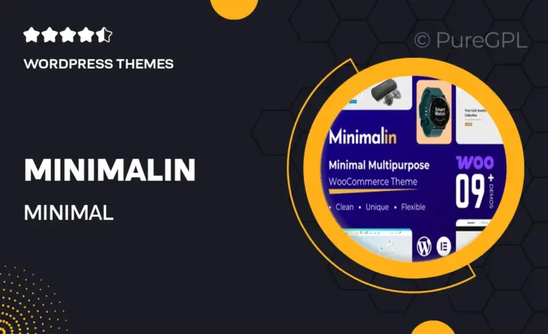 minimalin minimal multipurpose woocommerce wordpress theme