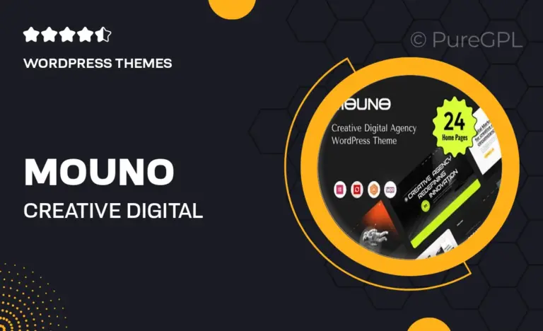mouno creative digital agency wordpress theme