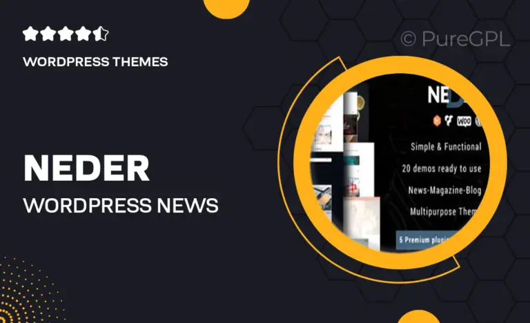 neder wordpress news magazine and blog theme