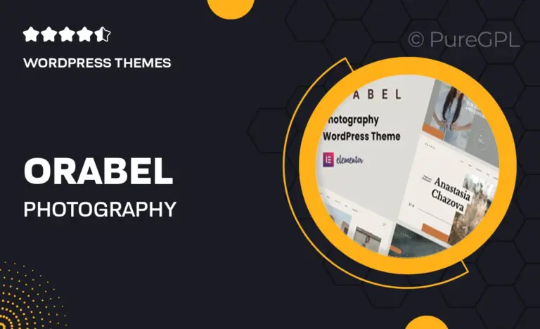orabel photography portfolio wordpress theme