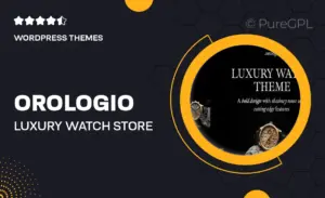 Orologio – Luxury Watch Store WordPress Theme