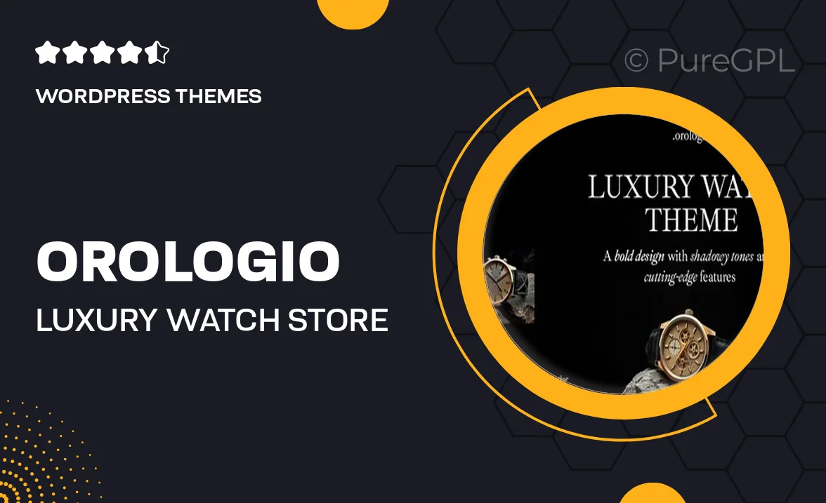 Orologio – Luxury Watch Store WordPress Theme