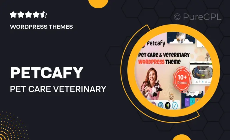 petcafy pet care veterinary wordpress theme