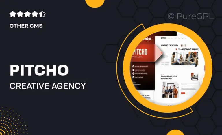 pitcho creative agency elementor template kit