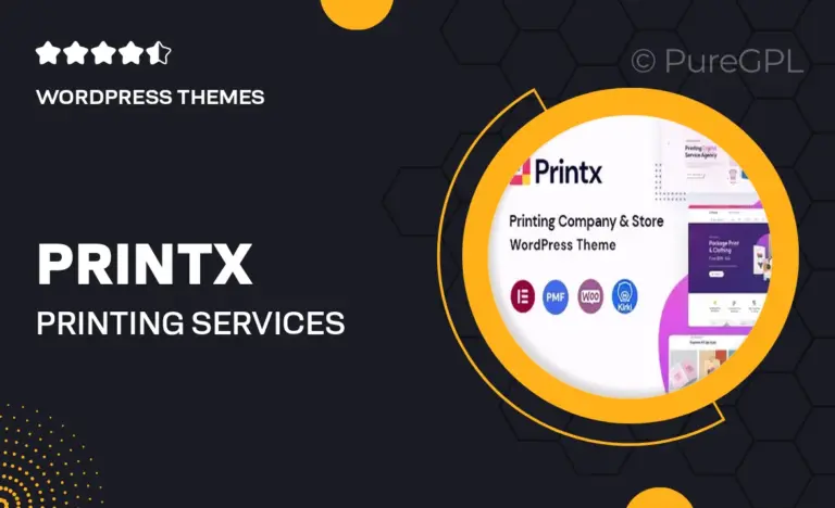 printx printing services wordpress theme