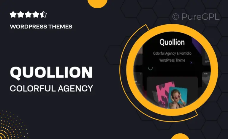 quollion colorful agency portfolio wordpress theme