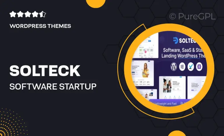 solteck software startup saas landing wordpress theme