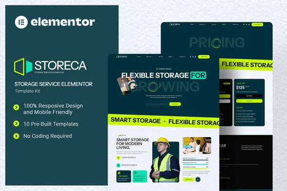 storeca storage service elementor template kit 1