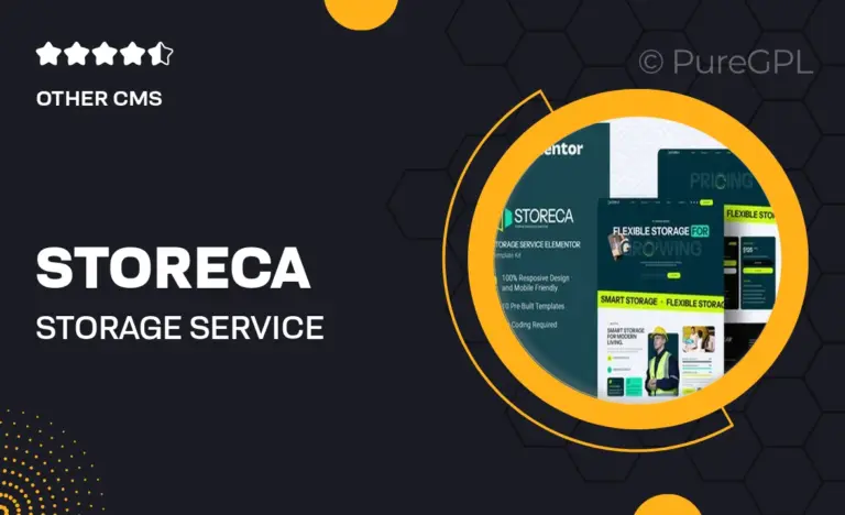 storeca storage service elementor template kit