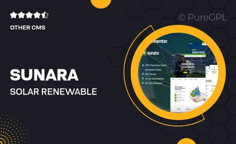 sunara solar renewable energy elementor pro template kit
