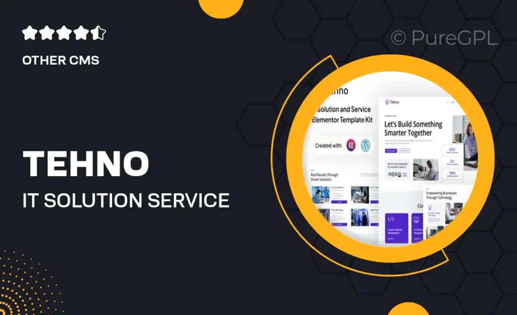 Tehno – IT Solution & Service Elementor template Kit