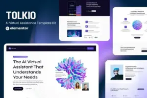 Tolkio – AI Virtual Assistance App Elementor Template Kit