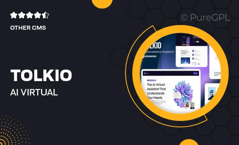 tolkio ai virtual assistance app elementor template kit