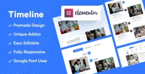 Vertical and Horizontal – Elementor Timeline Addon
