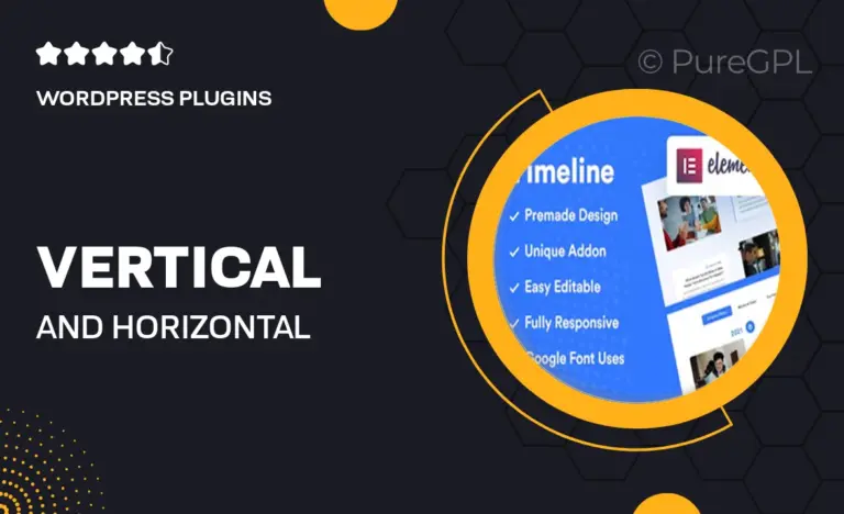 vertical and horizontal elementor timeline addon