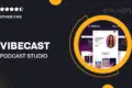 Vibecast – Podcast Studio Elementor Pro Template Kit