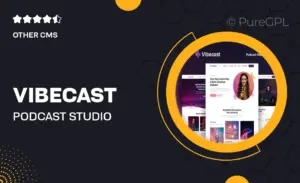 Vibecast – Podcast Studio Elementor Pro Template Kit