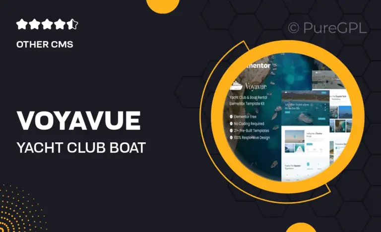voyavue yacht club boat rental elementor template kit