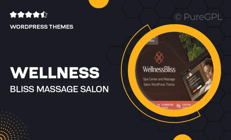 wellness bliss massage salon spa wordpress theme