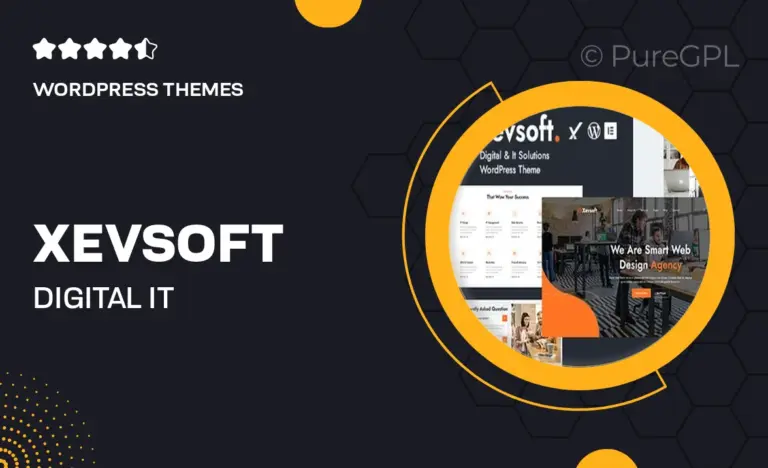 xevsoft digital it solutions wordpress theme