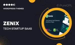 Zenix – Tech Startup & SaaS Elementor WordPress Theme