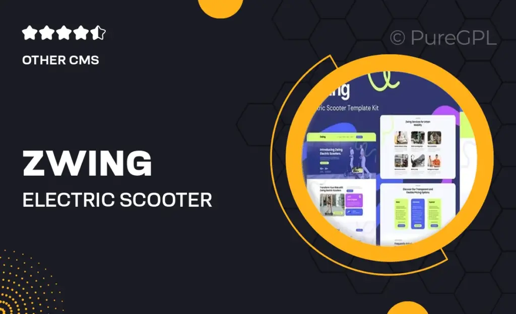 Zwing – Electric Scooter Website Elementor Template Kits