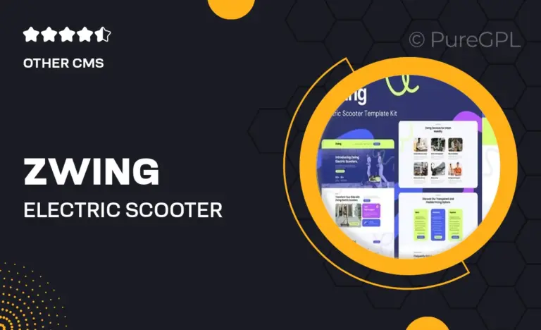 zwing electric scooter website elementor template kits