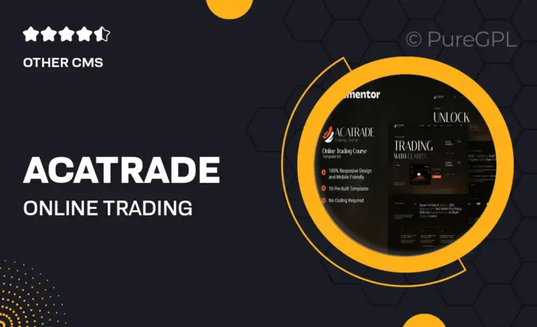 acatrade online trading course elementor template kit