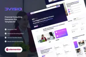 Advisio – Financial Consulting Elementor Pro Template Kit