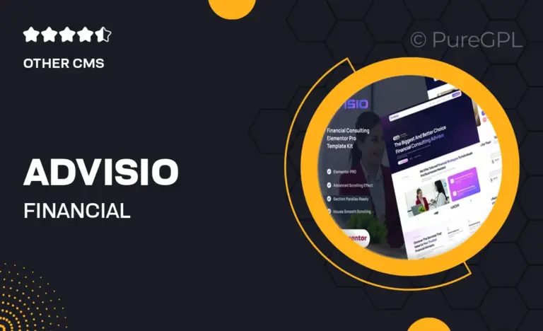 advisio financial consulting elementor pro template kit
