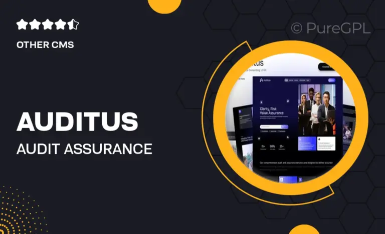 auditus audit assurance consulting elementor template kit
