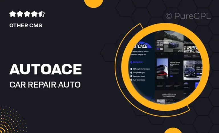 autoace car repair auto service elementor template kit