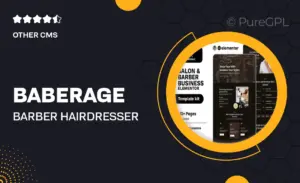 Baberage – Barber & Hairdresser Shop Elementor Template Kit