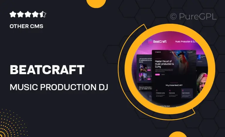 beatcraft music production dj school elementor template kit