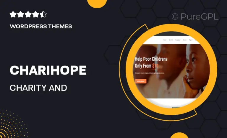 charihope charity and donation wordpress theme
