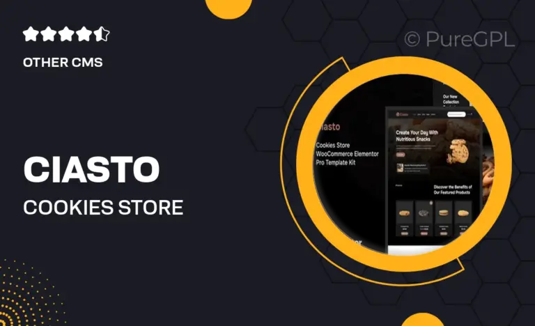 ciasto cookies store woocommerce elementor pro template kit