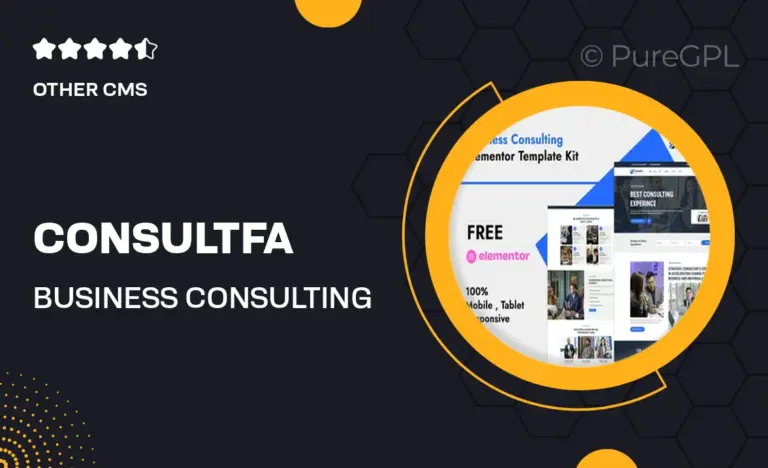 consultfa business consulting elementor template kit