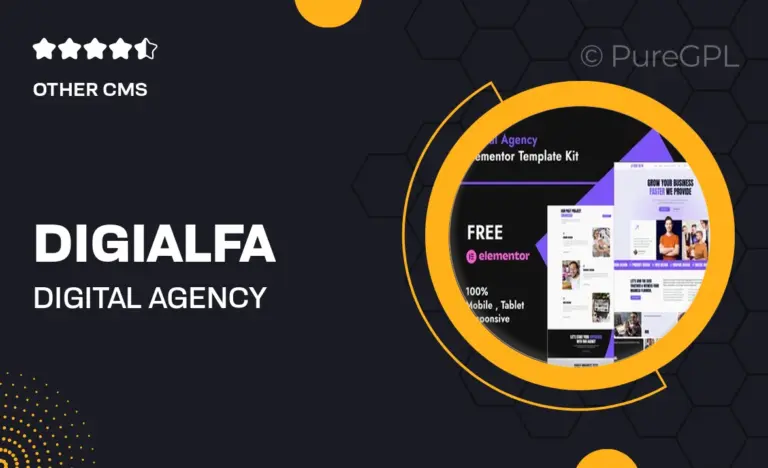 digialfa digital agency elementor template kit