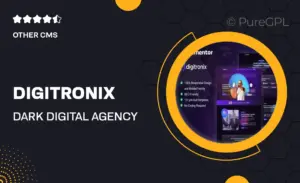 Digitronix – Dark Digital Agency Elementor Pro Template Kit