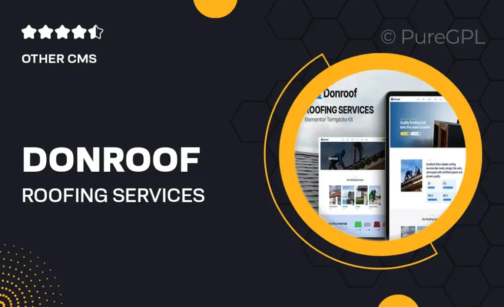 Donroof – Roofing Services Elementor Template Kit