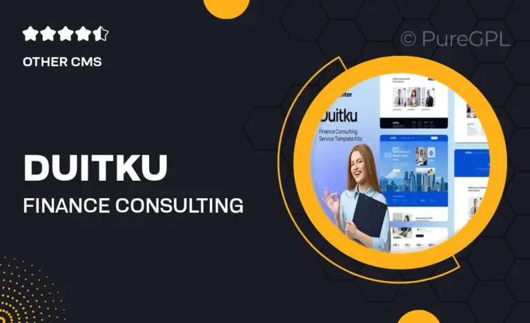 duitku finance consulting service elementor template kit
