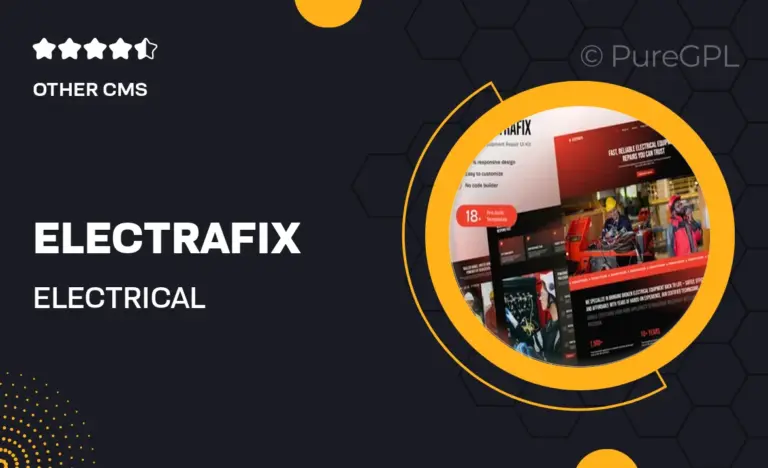 electrafix electrical equipment repair elementor template kit