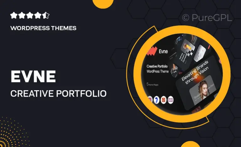 evne creative portfolio wordpress theme