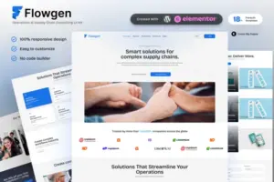 Flowgen – Operations & Supply Chain Consulting Elementor Template Kit