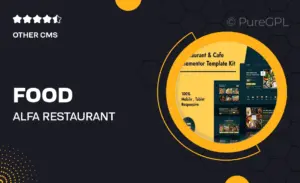 Food Alfa – Restaurant & Cafe Elementor Pro Template Kit