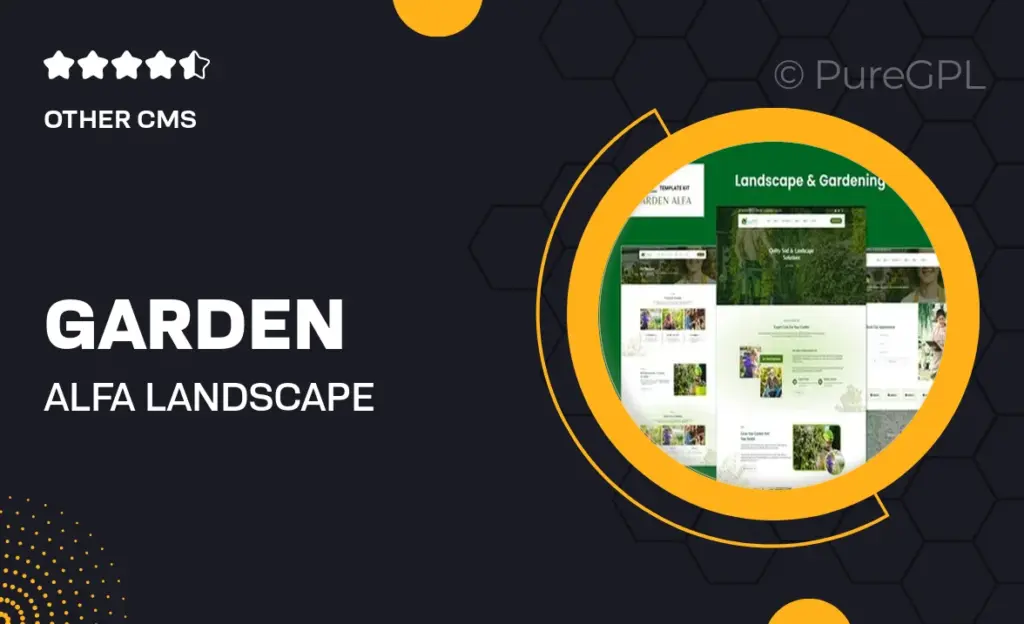 Garden Alfa – Landscape & Gardening Elementor Template Kit