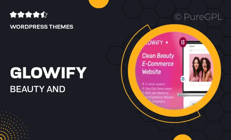 glowify beauty and cosmetics shop wordpress theme