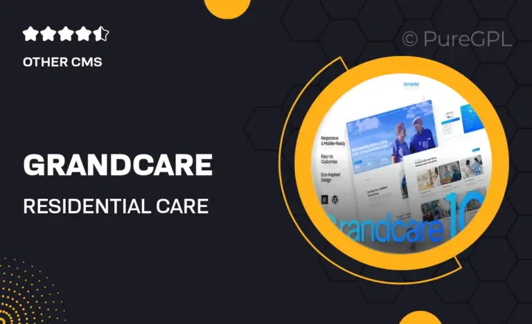 grandcare residential care elementor template kit