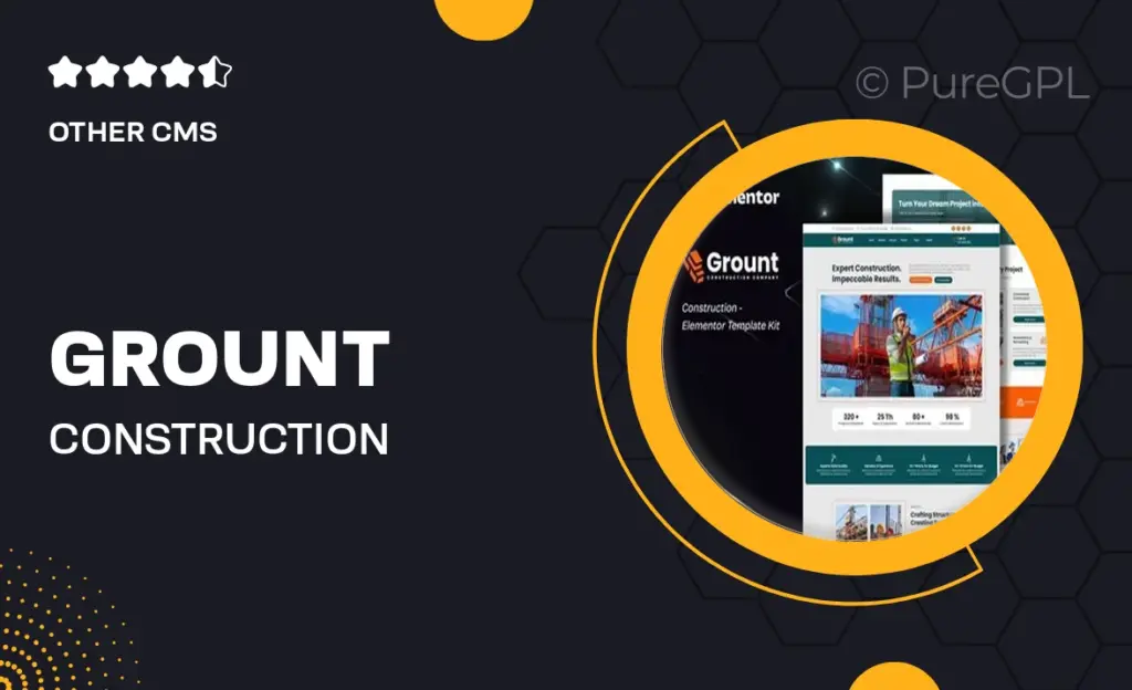 Grount – Construction Elementor Template Kit